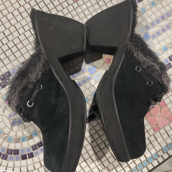 Skechers Women's Black Faux Fur Y2K Mules - Picture 4 of 7